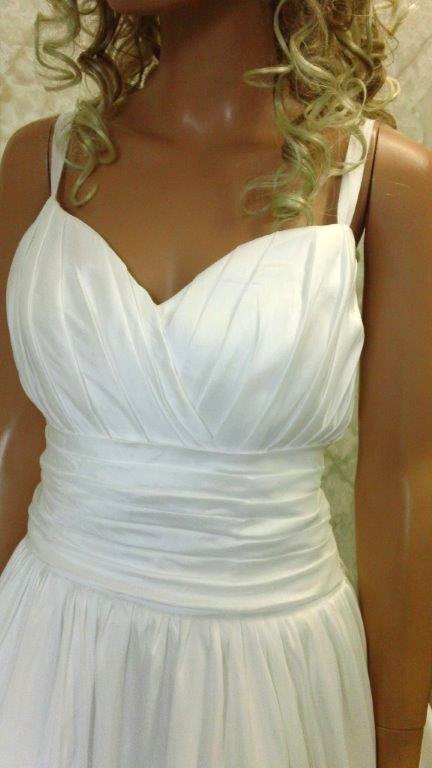 ruched wedding gown