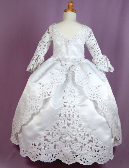 white bell sleeve dress