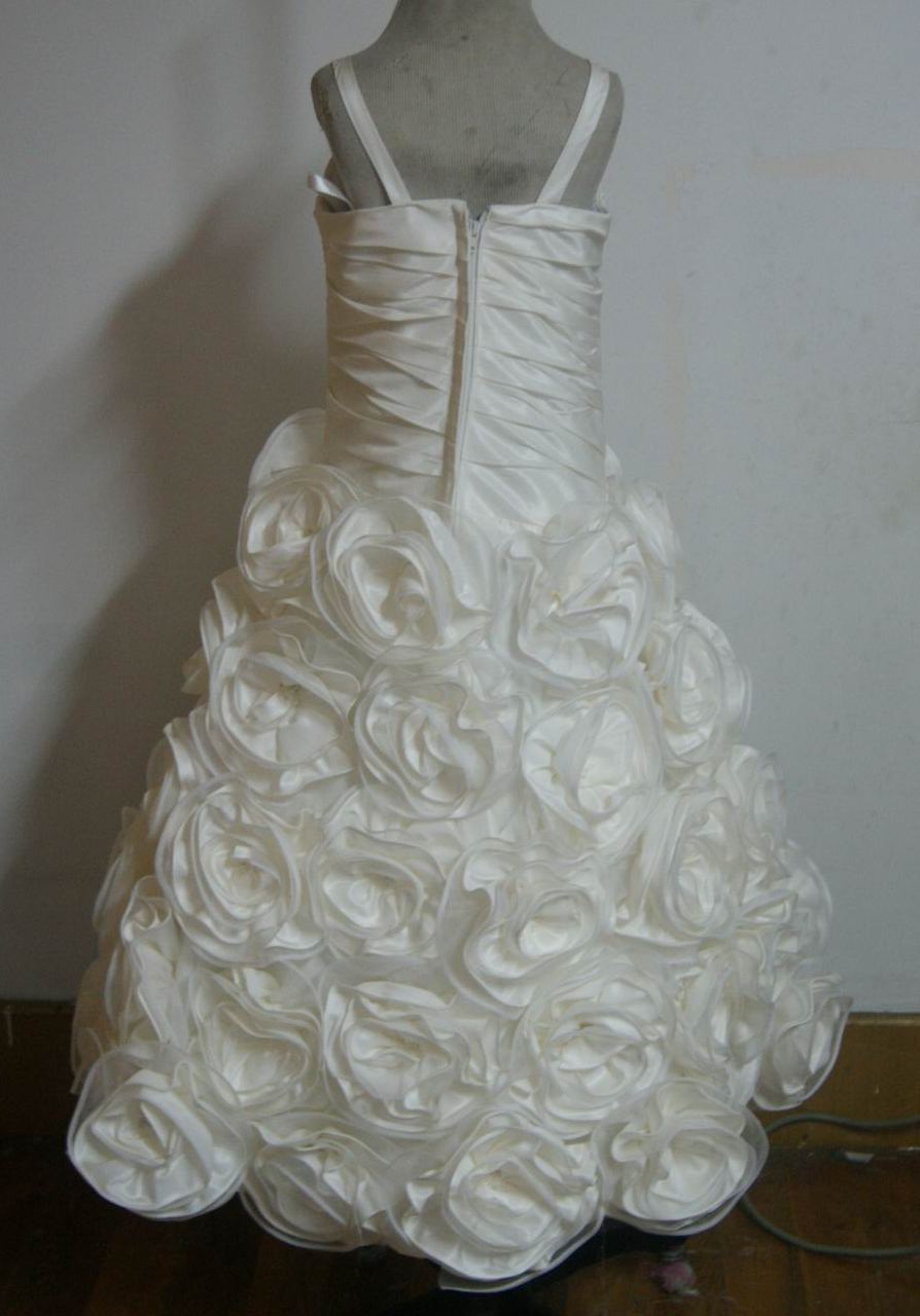 rosette Mini wedding dress