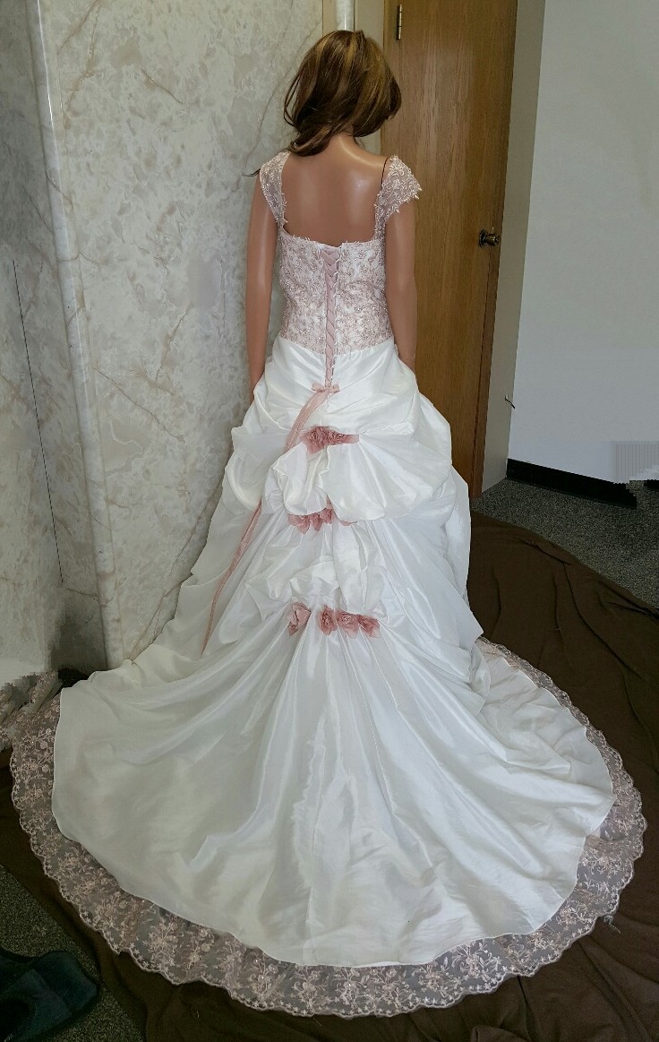 rose wedding gown