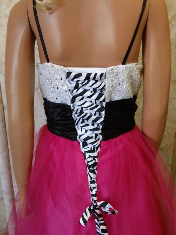 Fuschia Zebra Prom dress