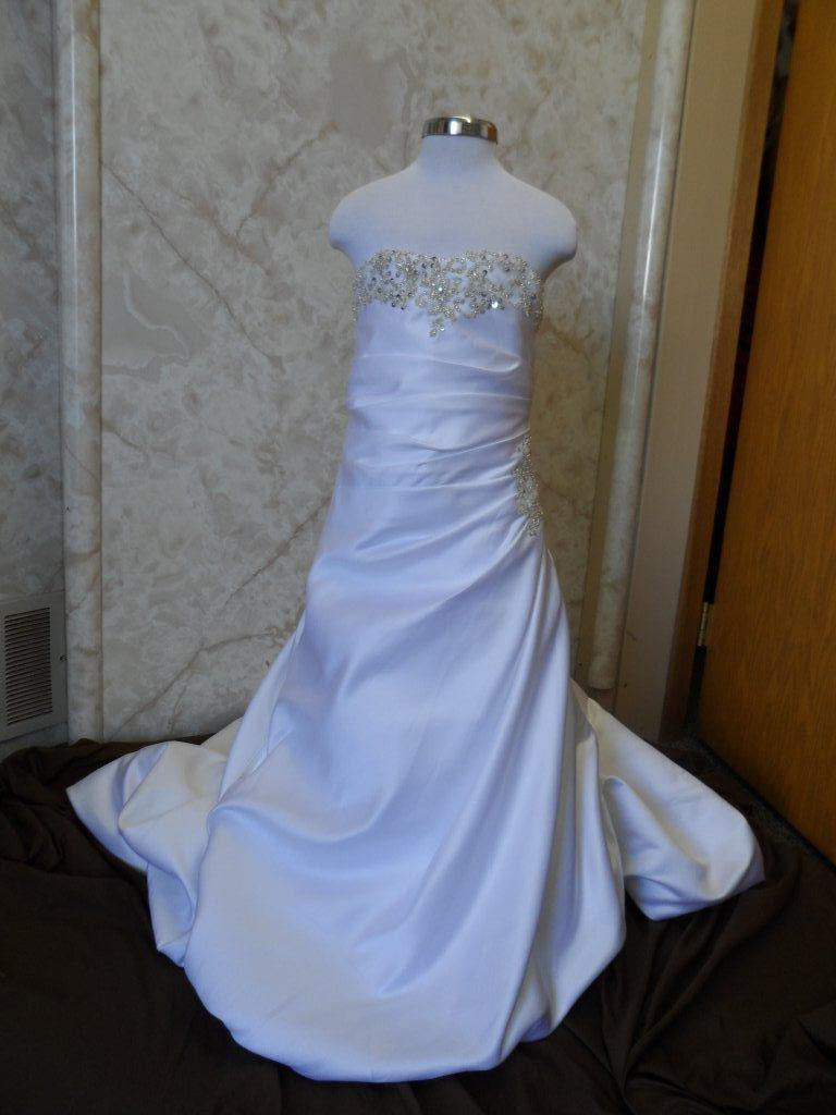 strapless ruched miniature bride gown