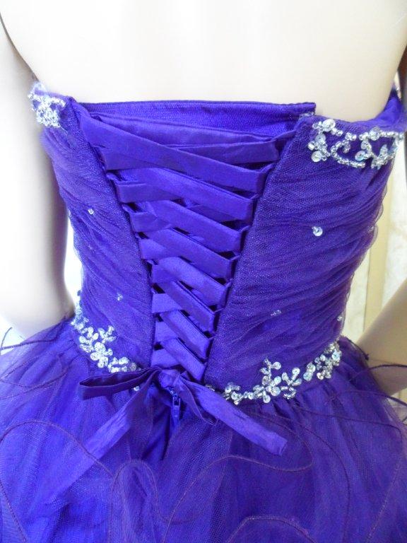 child size purple pageant dress with corset lace up back