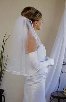 elbow length bridal veil