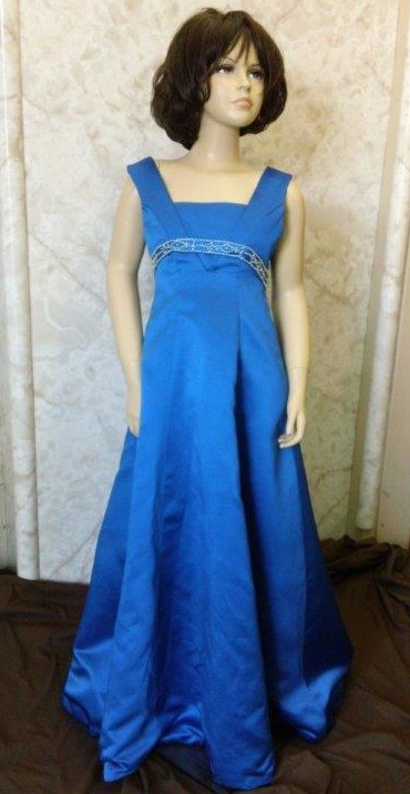 long blue dresses for junior bridesmaids